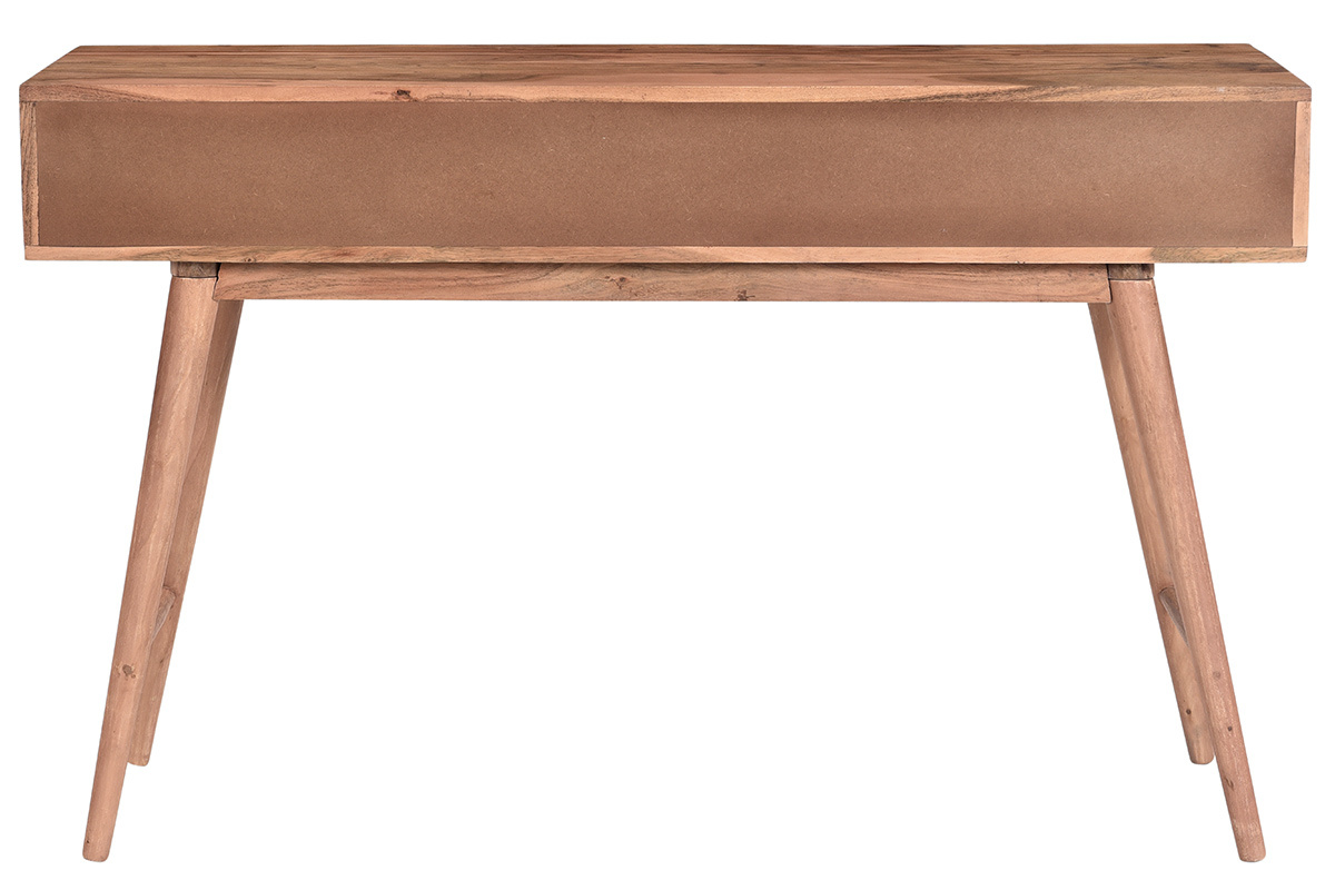 Mesa consola con cajn de madera de acacia maciza 120cm GLADY