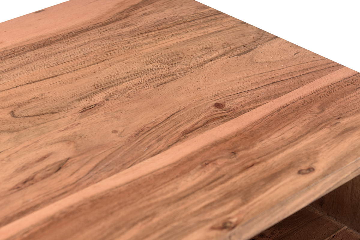 Mesa consola con cajn de madera de acacia maciza 120cm GLADY