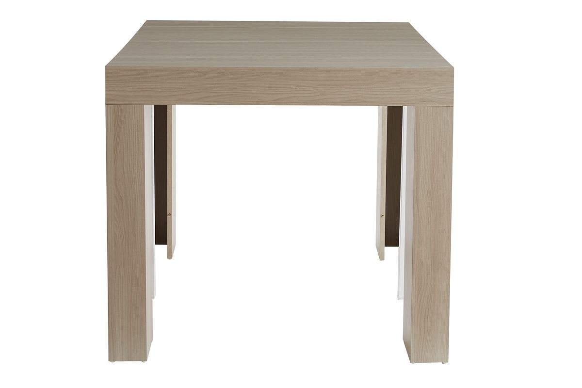 Mesa consola de diseo extensible con acabado roble 46-291cm COMO