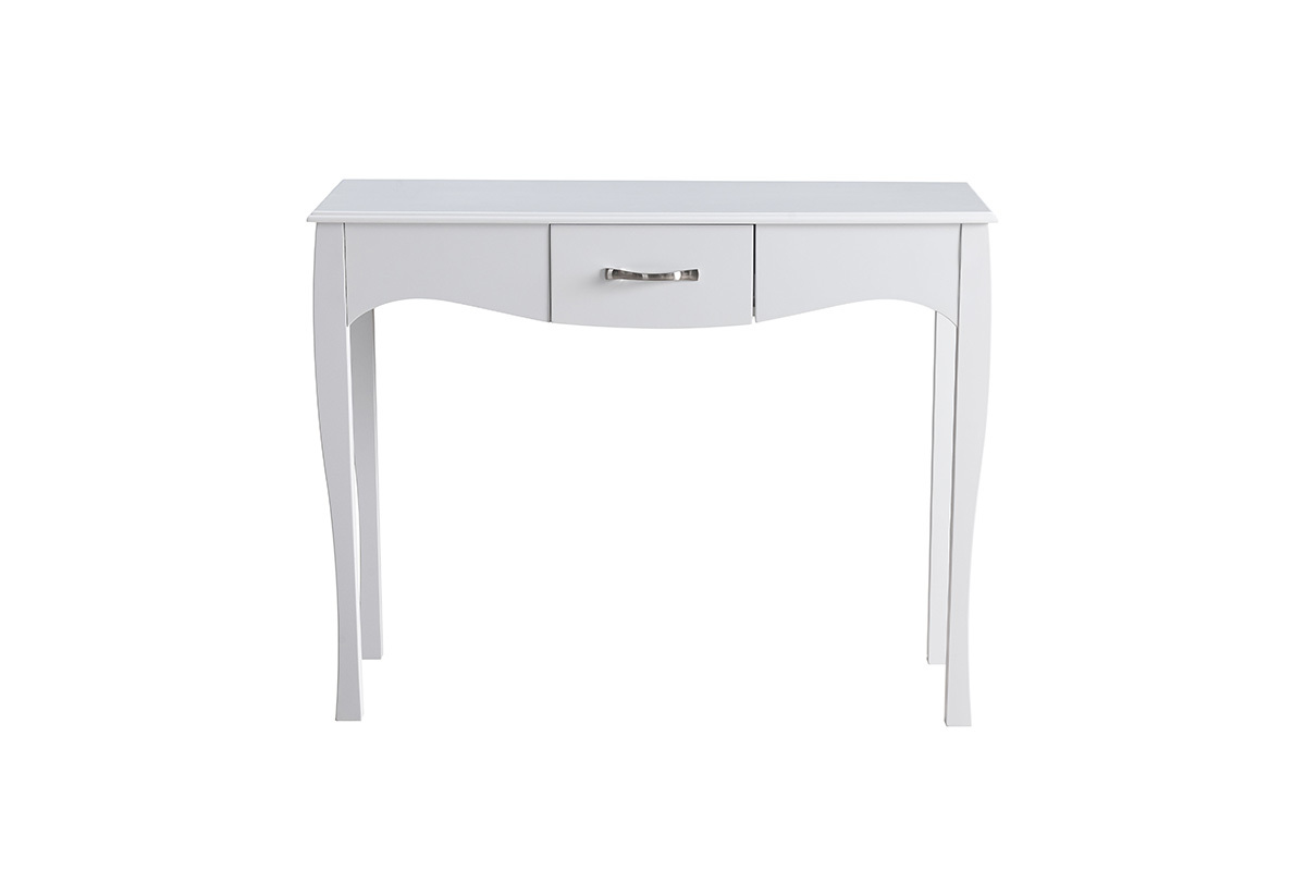 Mesa consola diseo clsico lacada blanca MARGOT