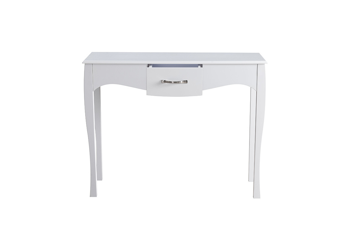 Mesa consola diseo clsico lacada blanca MARGOT