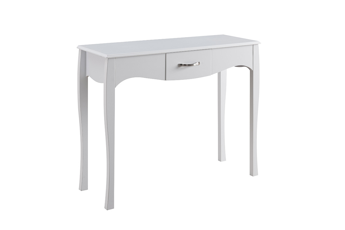 Mesa consola diseo clsico lacada blanca MARGOT