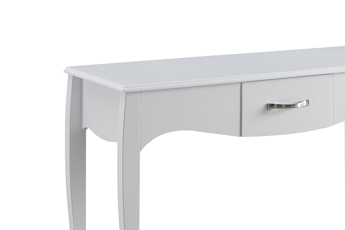 Mesa consola diseo clsico lacada blanca MARGOT
