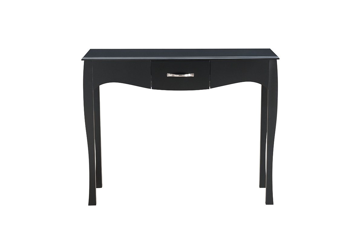 Mesa consola diseo clsico lacada negra MARGOT