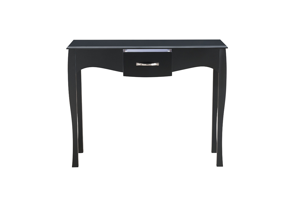 Mesa consola diseo clsico lacada negra MARGOT