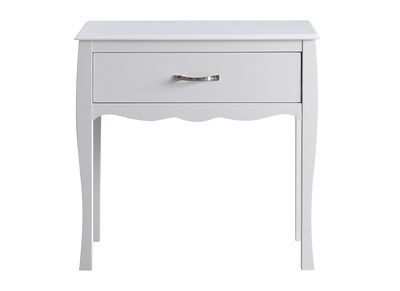 Mesa consola dise&ntilde;o cl&aacute;sico lacado blanca 1 caj&oacute;n MARGOT