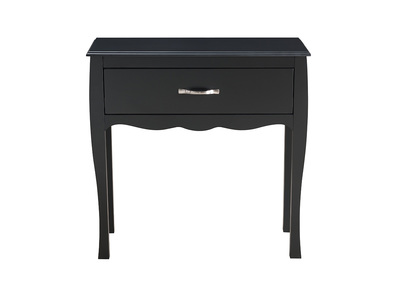 Mesa consola dise&ntilde;o cl&aacute;sico lacado negra 1 caj&oacute;n MARGOT