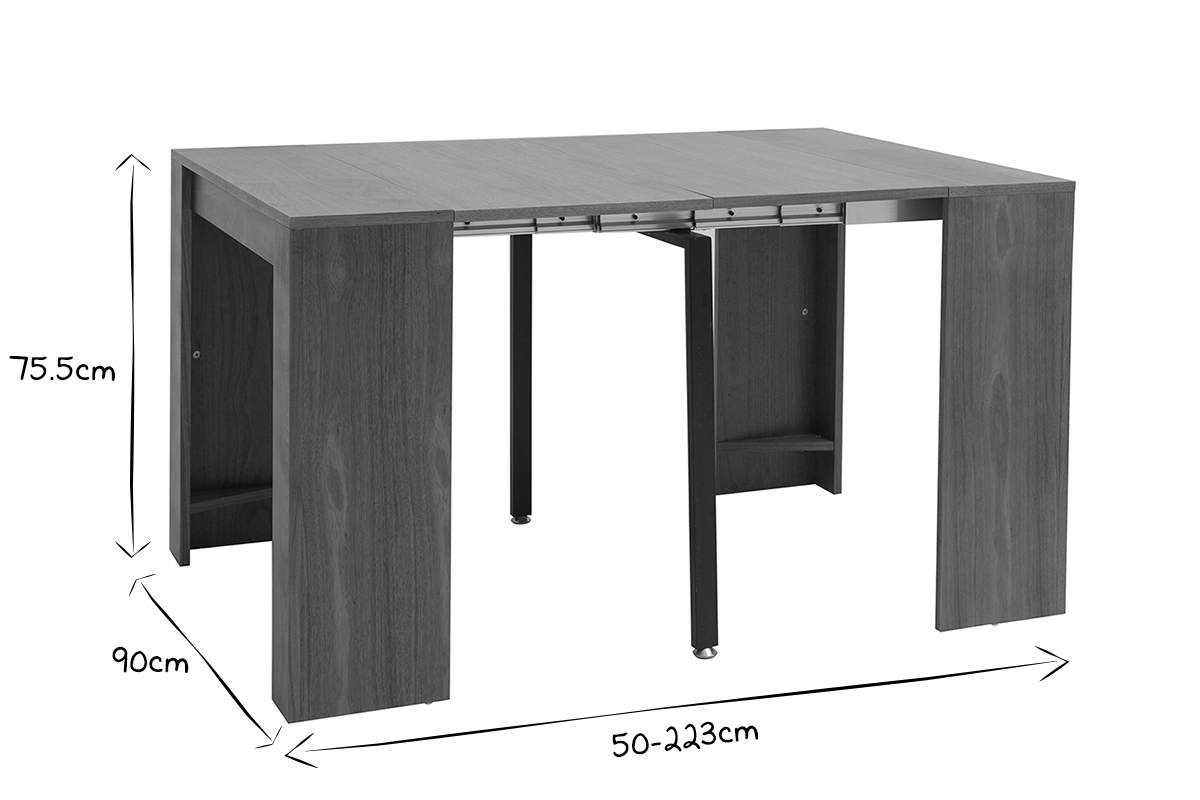 Mesa consola extensible nogal CALEB