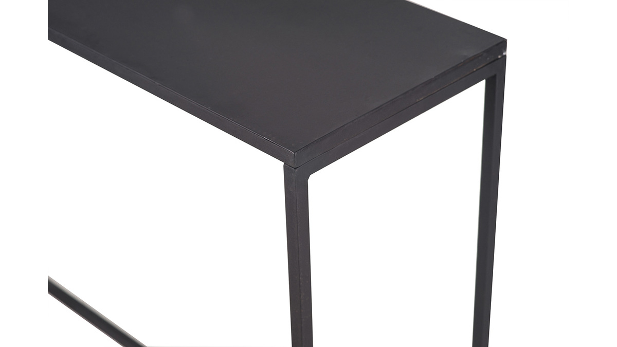 Mesa consola industrial metal negro L100 cm KARL