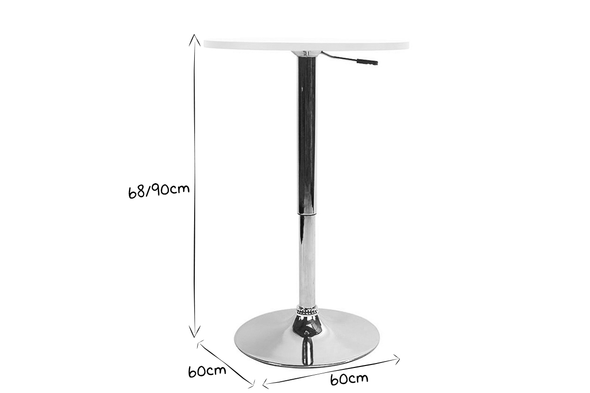 Mesa de bar CHARLIE blanca