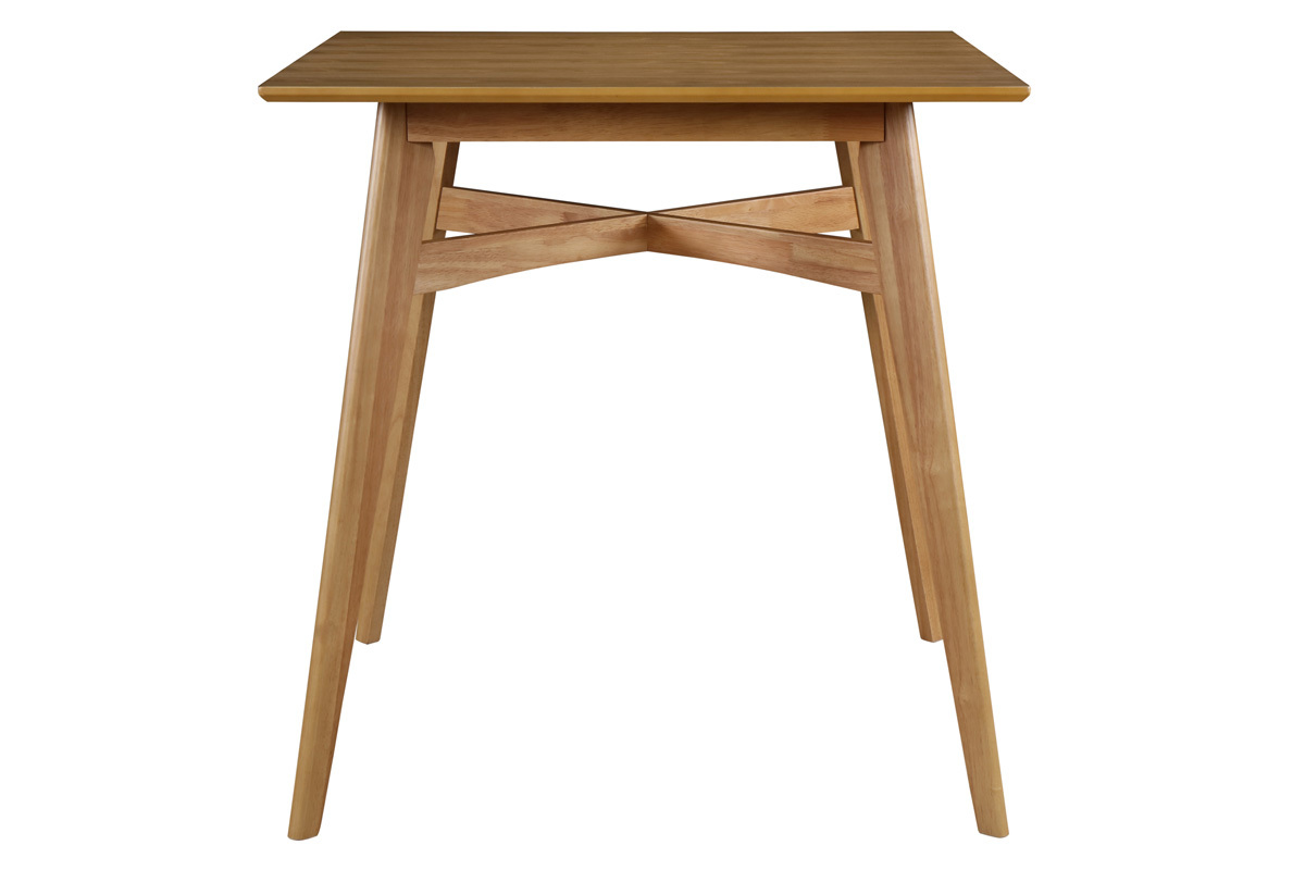 Mesa de bar cuadrada madera clara LEENA