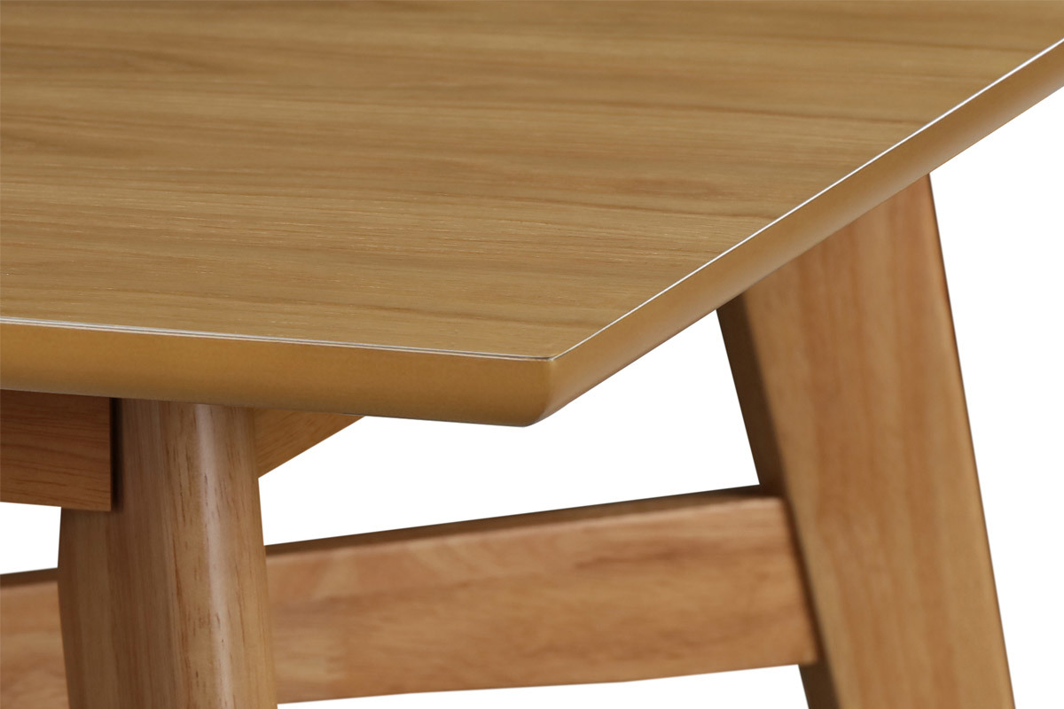 Mesa de bar cuadrada madera clara LEENA