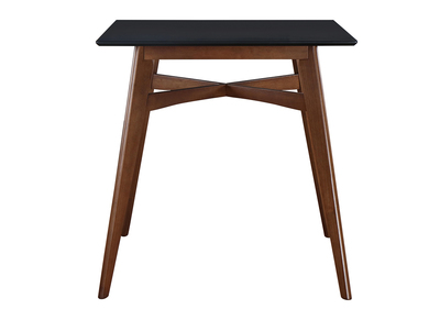 Mesa de bar cuadrada madera tablero negro LEENA