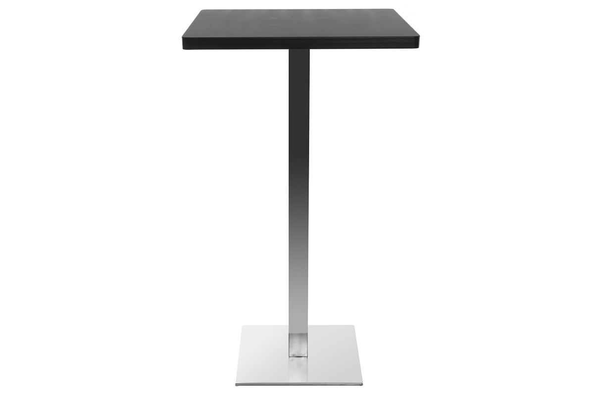 Mesa de bar diseo cuadrado negro pata central JORY