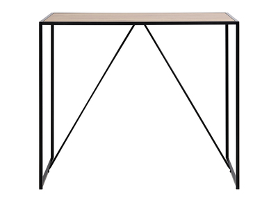 Mesa de bar en madera y patas en metal negro TRESCA - Mesa de bar en madera y patas en metal negro TRESCA