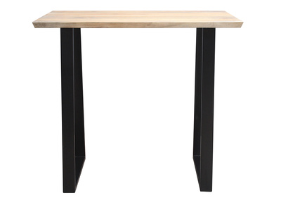 Mesa de bar en mango y metal negro L120 cm VIJAY - Mesa de bar en mango y metal negro L120 cm VIJAY