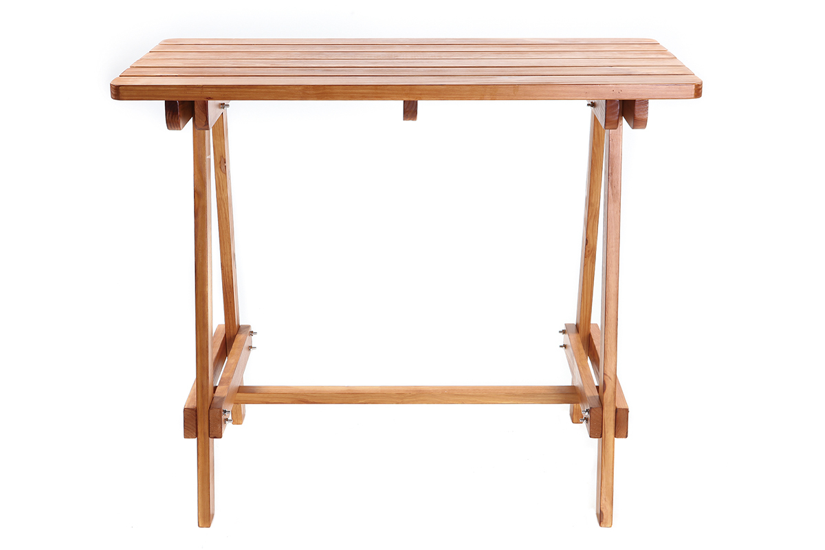 Mesa de bar en pino y teca BELLINI