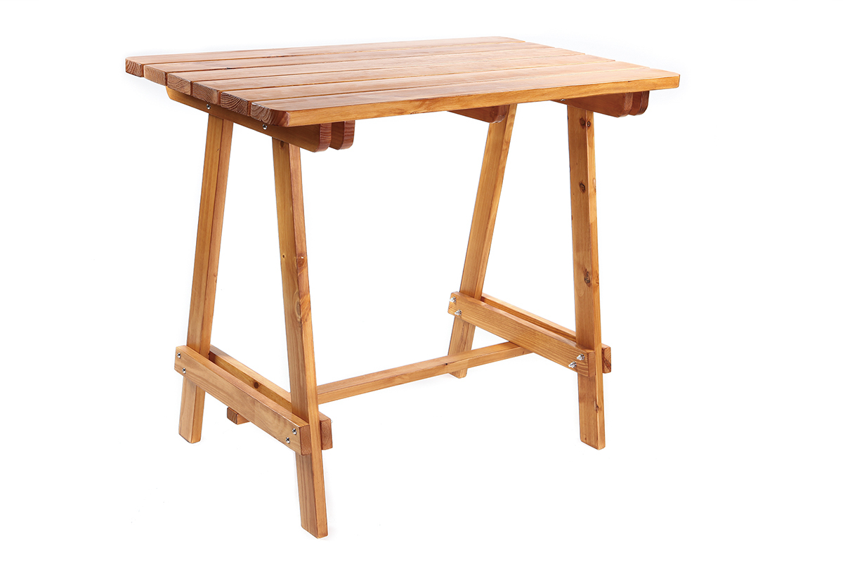 Mesa de bar en pino y teca BELLINI