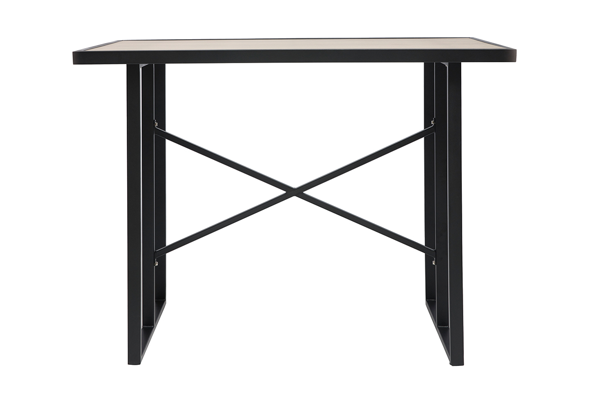 Mesa de bar exterior metal y vidrio decoracin madera QUITO