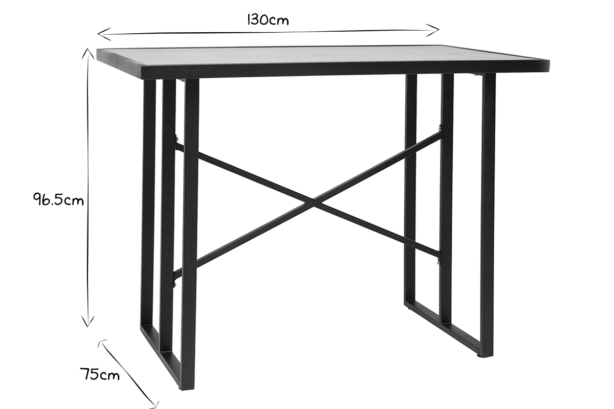 Mesa de bar exterior metal y vidrio decoracin madera QUITO
