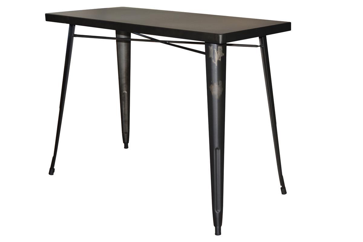 Mesa de bar industrial en acero L120 cm DARK