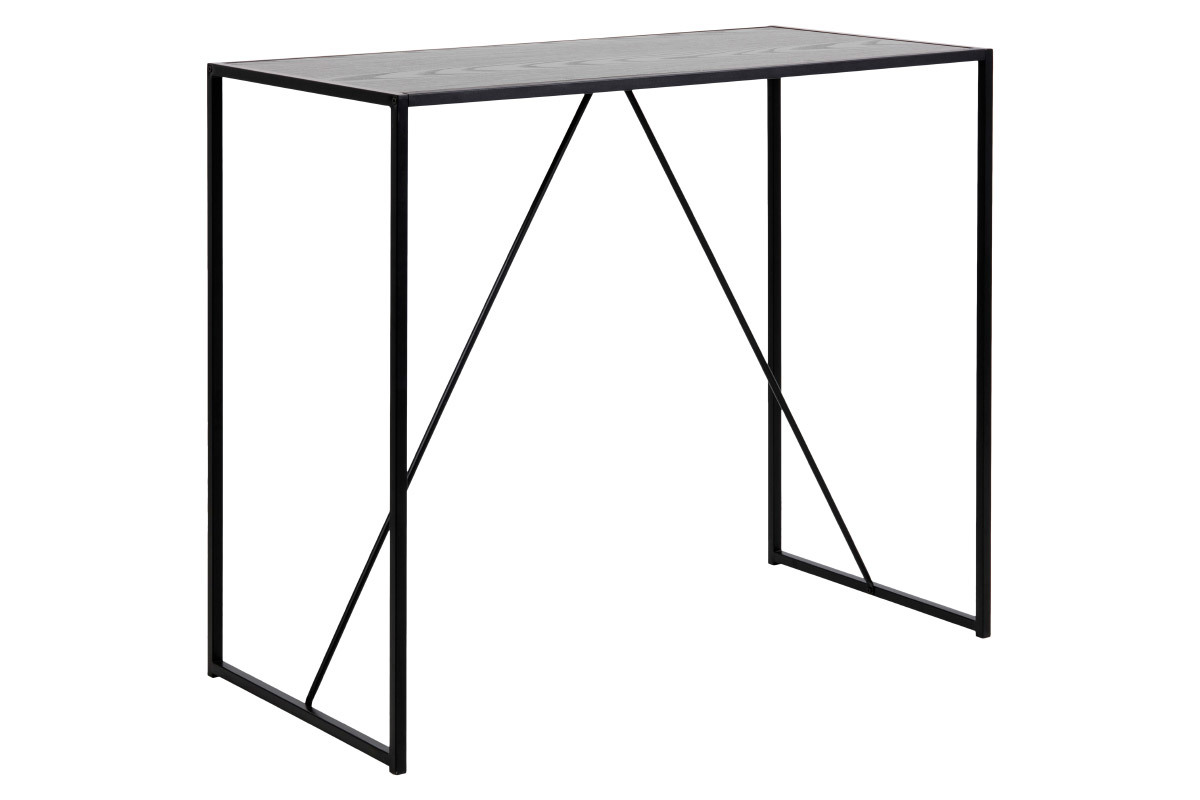 Mesa de bar madera negra y metal TRESCA