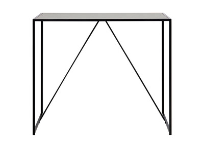 Mesa de bar madera negra y metal TRESCA - Mesa de bar madera negra y metal TRESCA