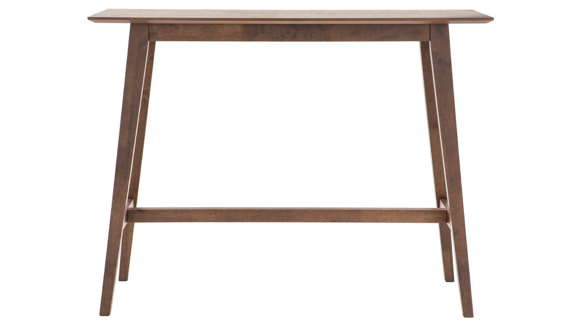 Mesa de bar moderna madera nogal L120 cm RUSSELL