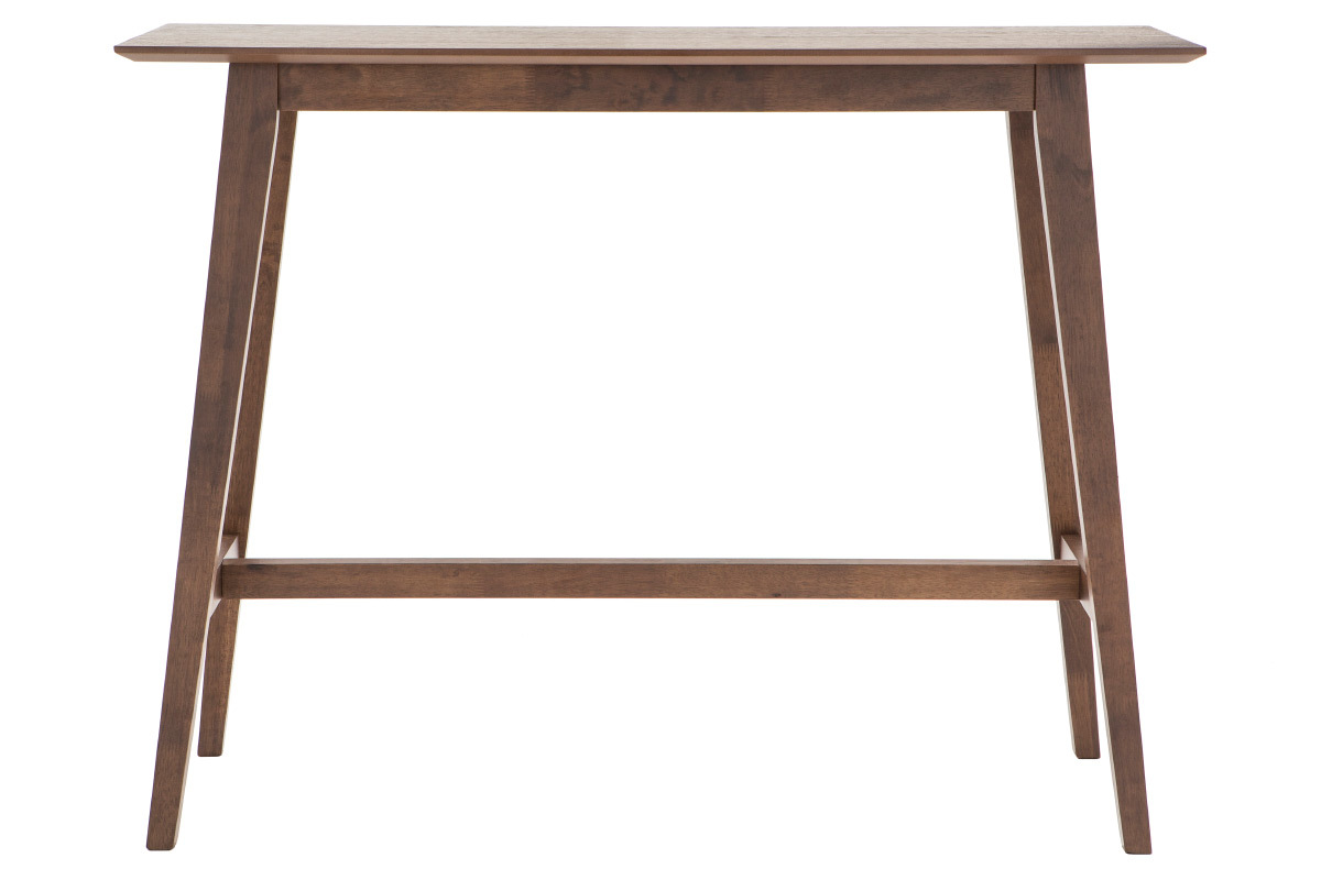 Mesa de bar moderna madera nogal L120 cm RUSSELL