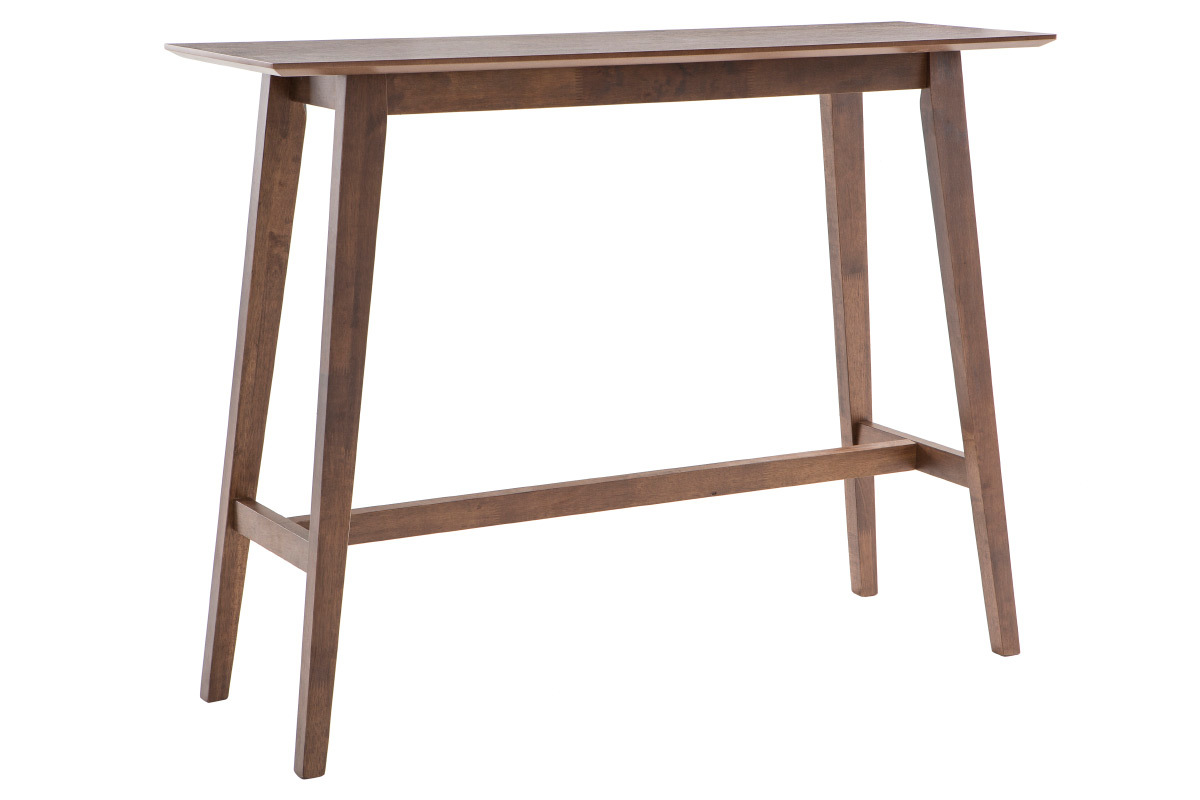 Mesa de bar moderna madera nogal L120 cm RUSSELL
