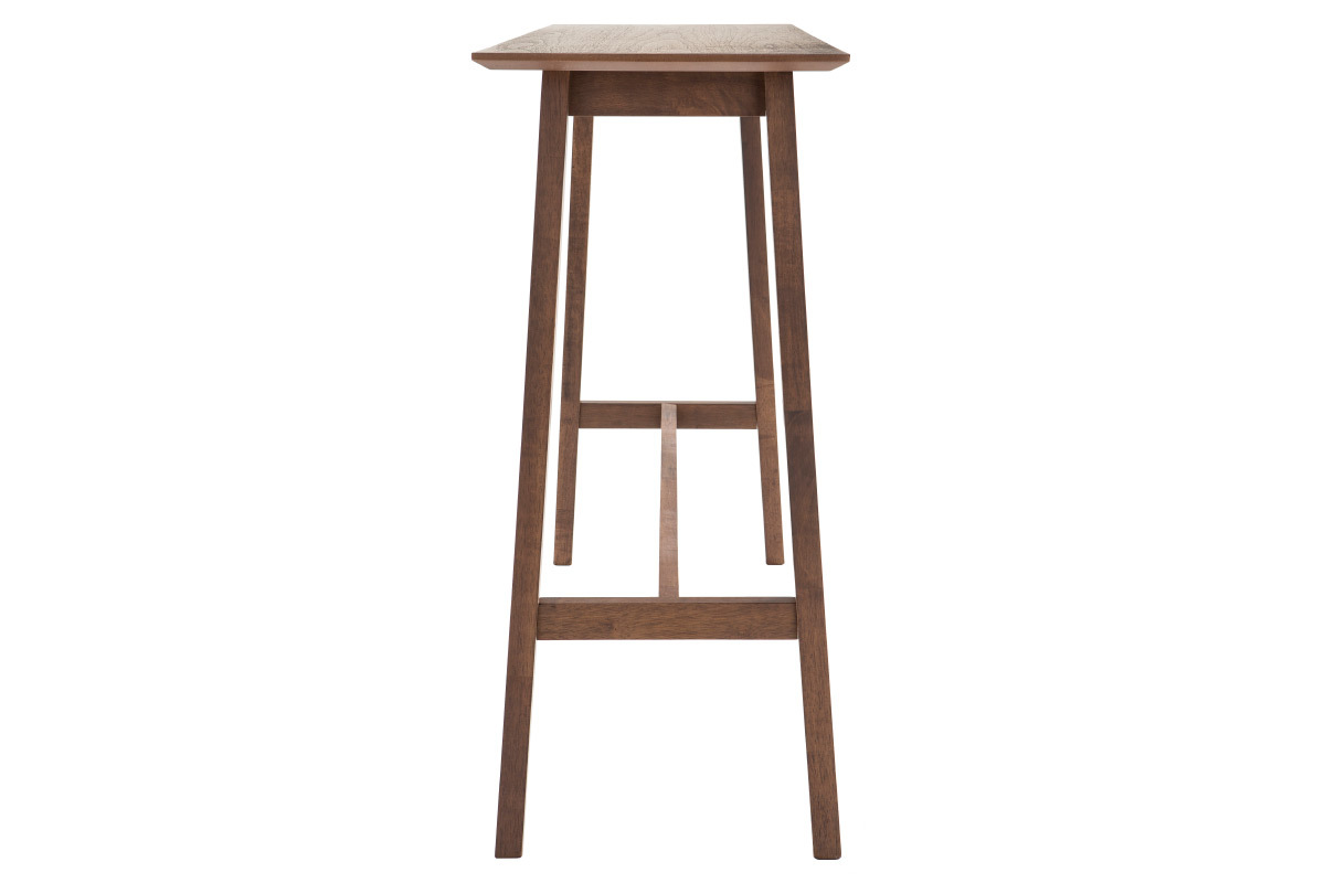 Mesa de bar moderna madera nogal L120 cm RUSSELL