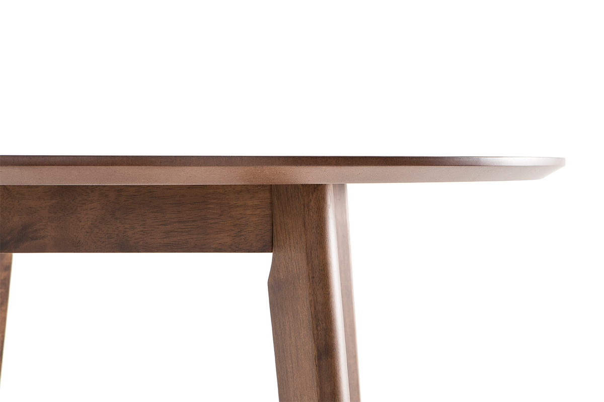 Mesa de bar moderna redonda madera nogal DEMORY
