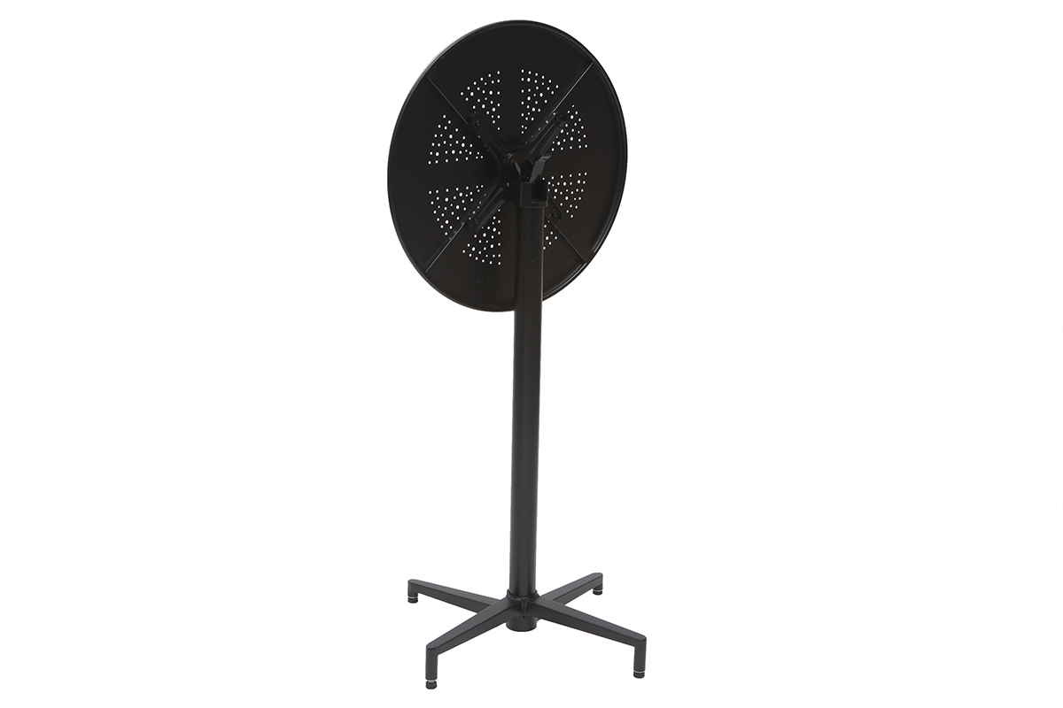 Mesa de bar plegable redonda en metal negro DOTS