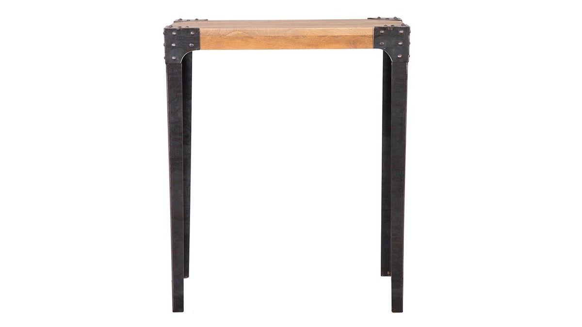 Mesa de bar rectangular diseo industrial madera y metal MADISON