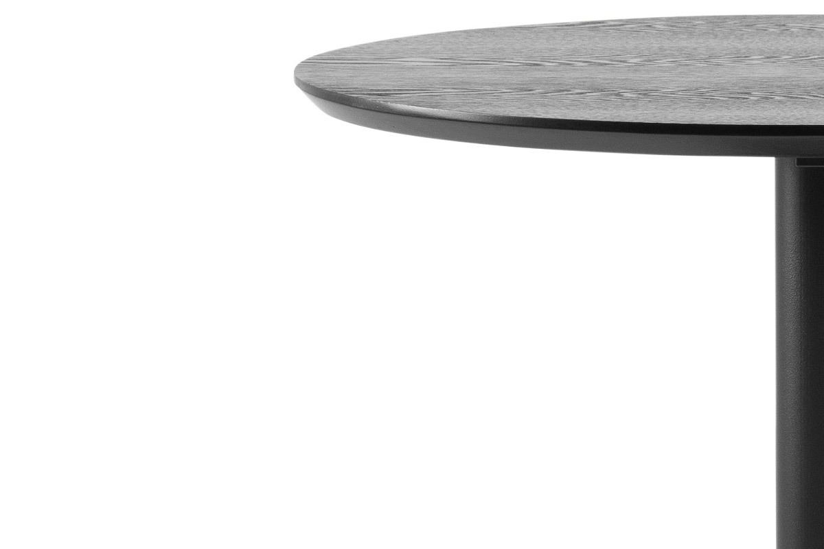Mesa de bar redonda madera negra y metal D60 cm KALI