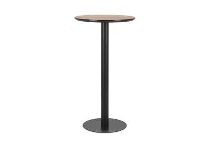 Mesa de bar redonda madera y negra PENCO - Mesa de bar redonda madera y negra PENCO