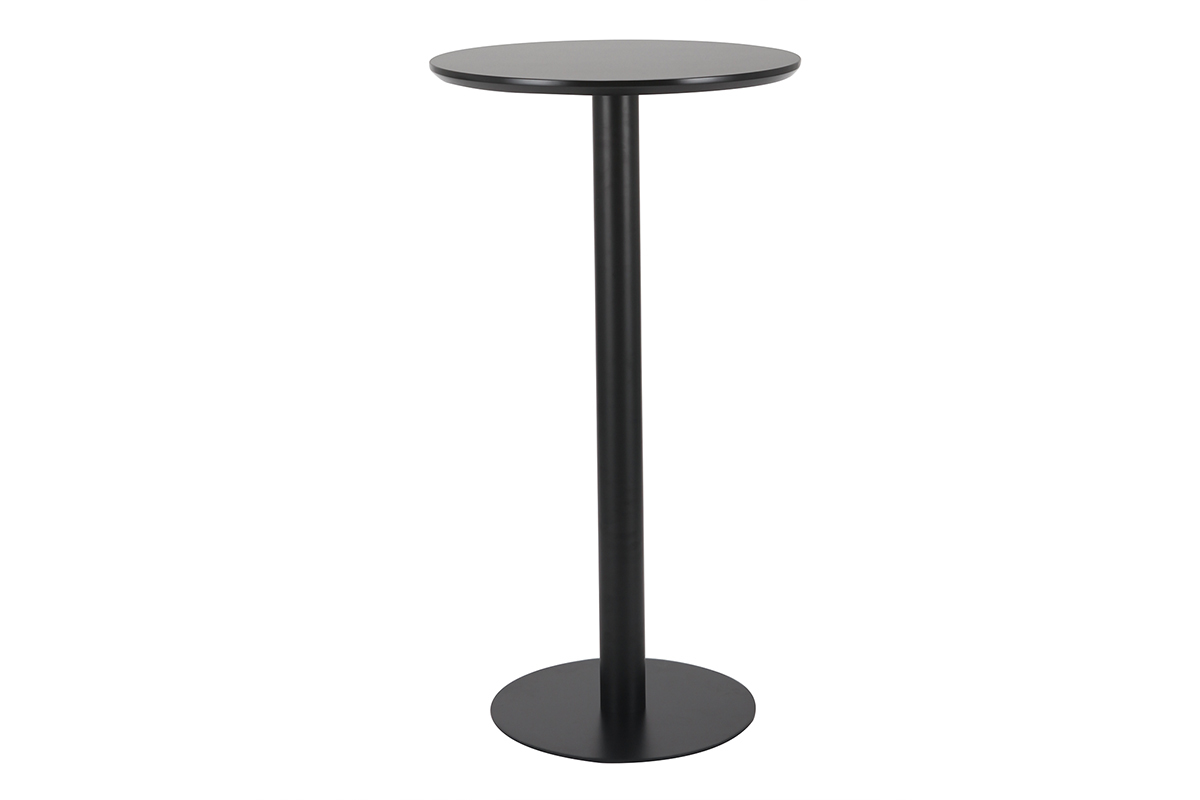 Mesa de bar redonda negra PENCO