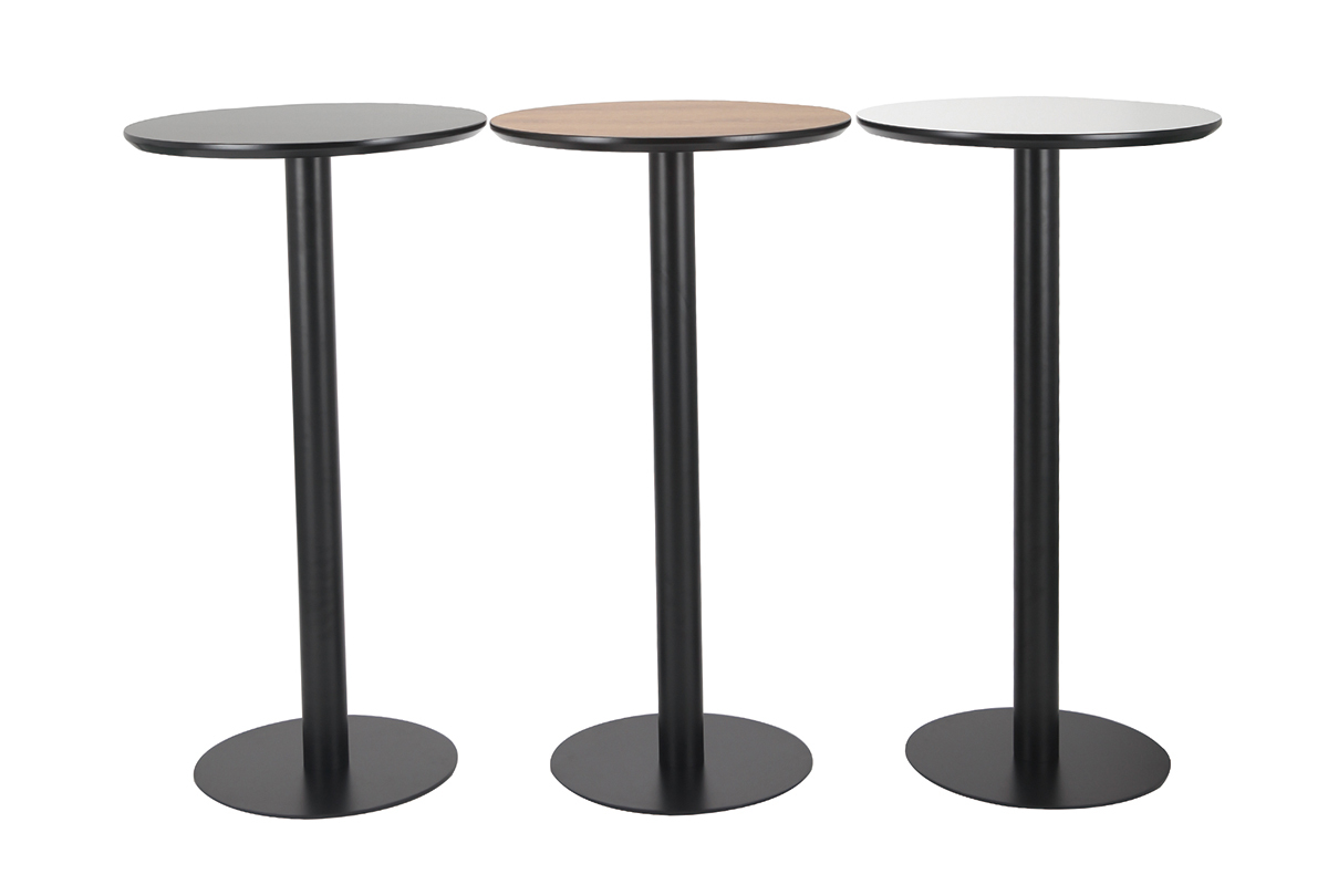 Mesa de bar redonda negra PENCO