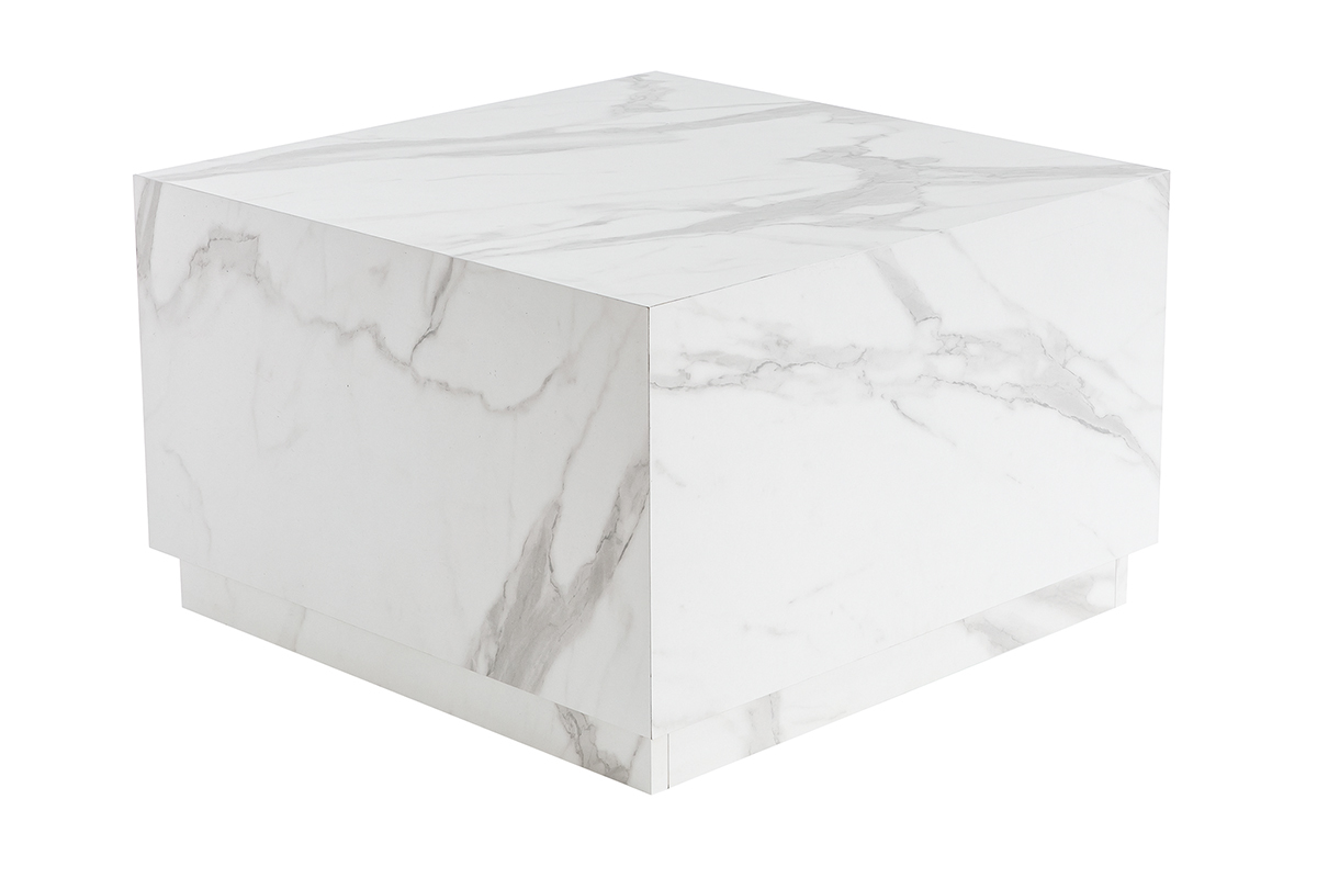Mesa de centro bloque cuadrada efecto mrmol 56cm SCENA