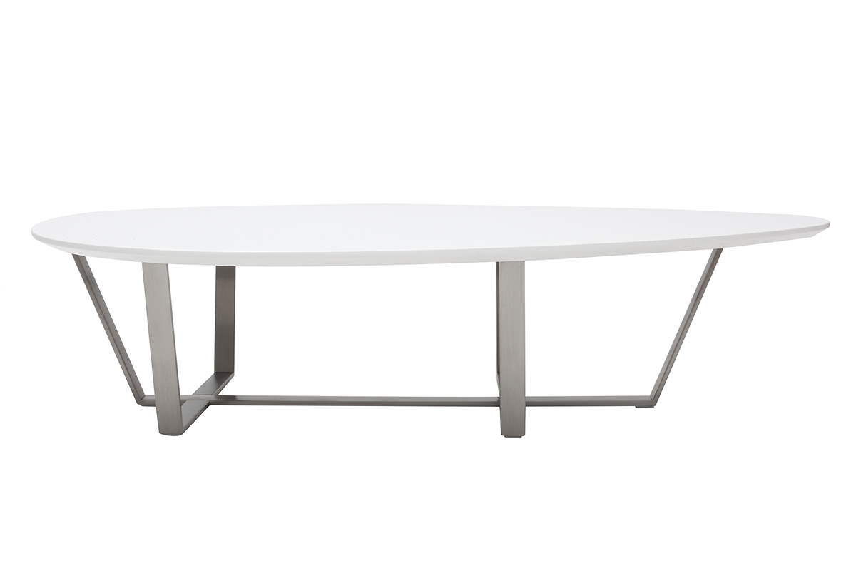 Mesa de centro de diseo blanca MILLA