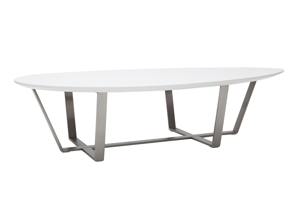 Mesa de centro de diseo blanca MILLA