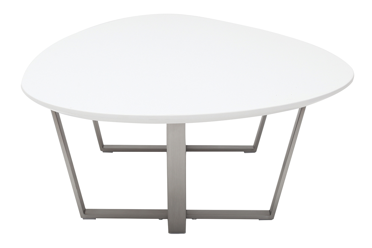 Mesa de centro de diseo blanca MILLA
