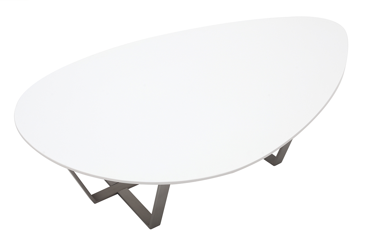 Mesa de centro de diseo blanca MILLA