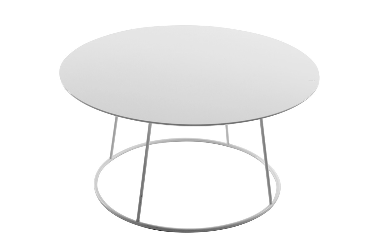 Mesa de centro de diseo color blanco KALY