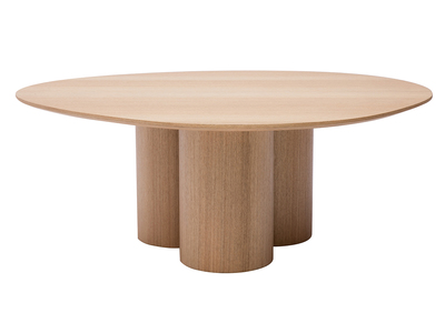 Mesa de centro de diseño de madera clara 100 cm HOLLEN