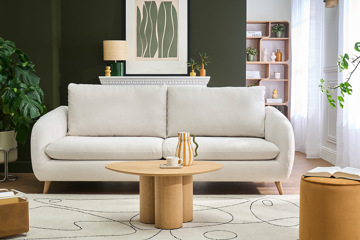 Mesa de centro de dise�o de madera clara HOLLEN