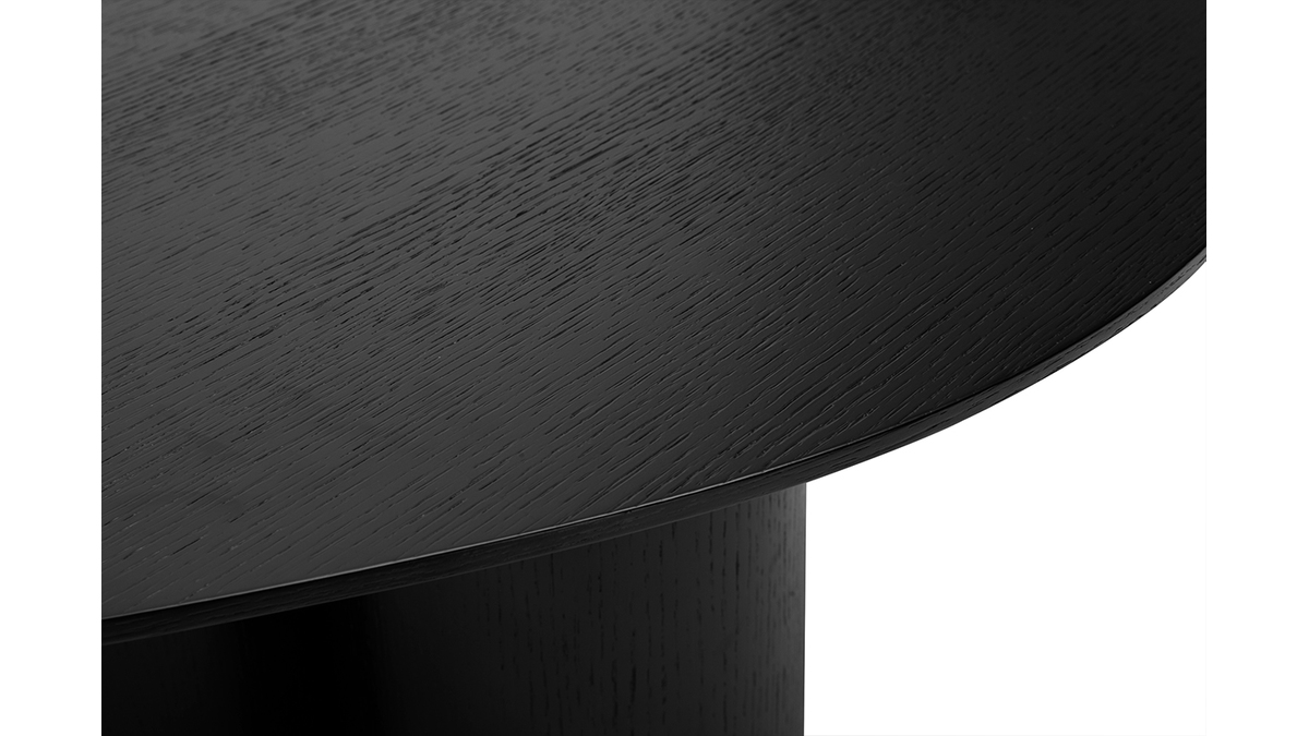 Mesa de centro de diseo de madera negra 100 cm HOLLEN