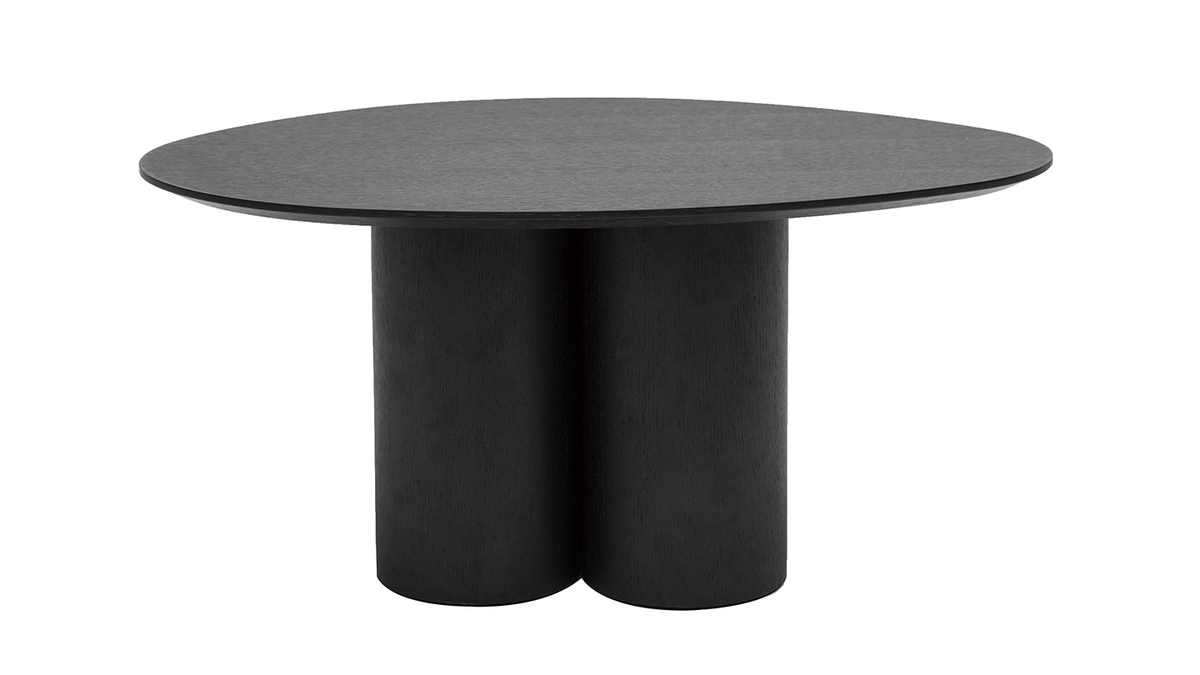 Mesa de centro de diseo de madera negra 78 cm HOLLEN