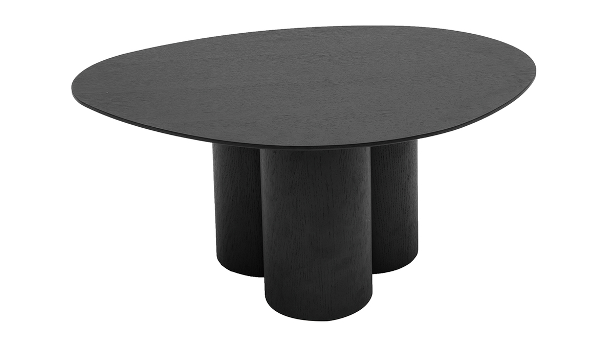 Mesa de centro de diseo de madera negra 78 cm HOLLEN