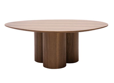 Mesa de centro de diseño de nogal oscura 100 cm HOLLEN